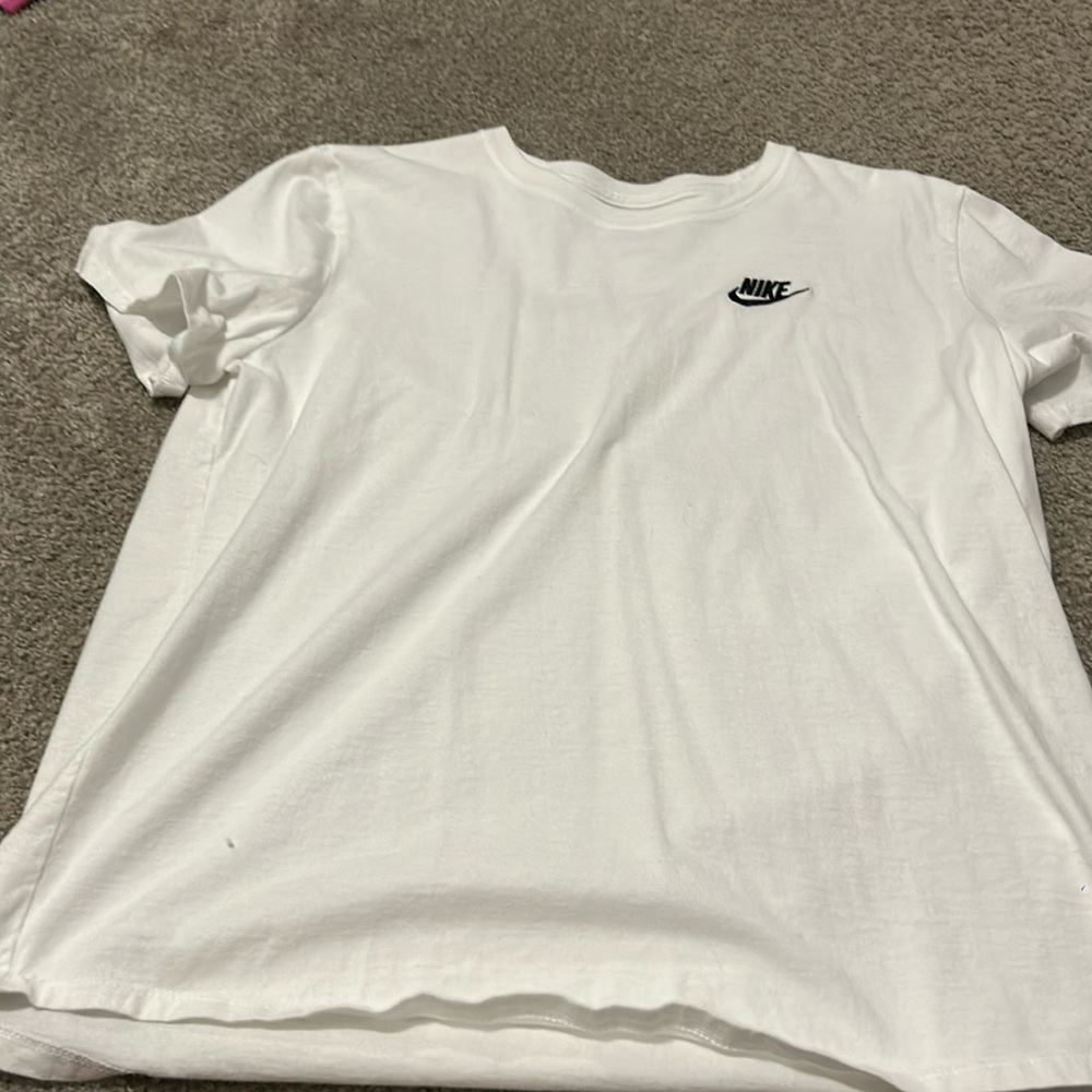 White Nike athletic tee